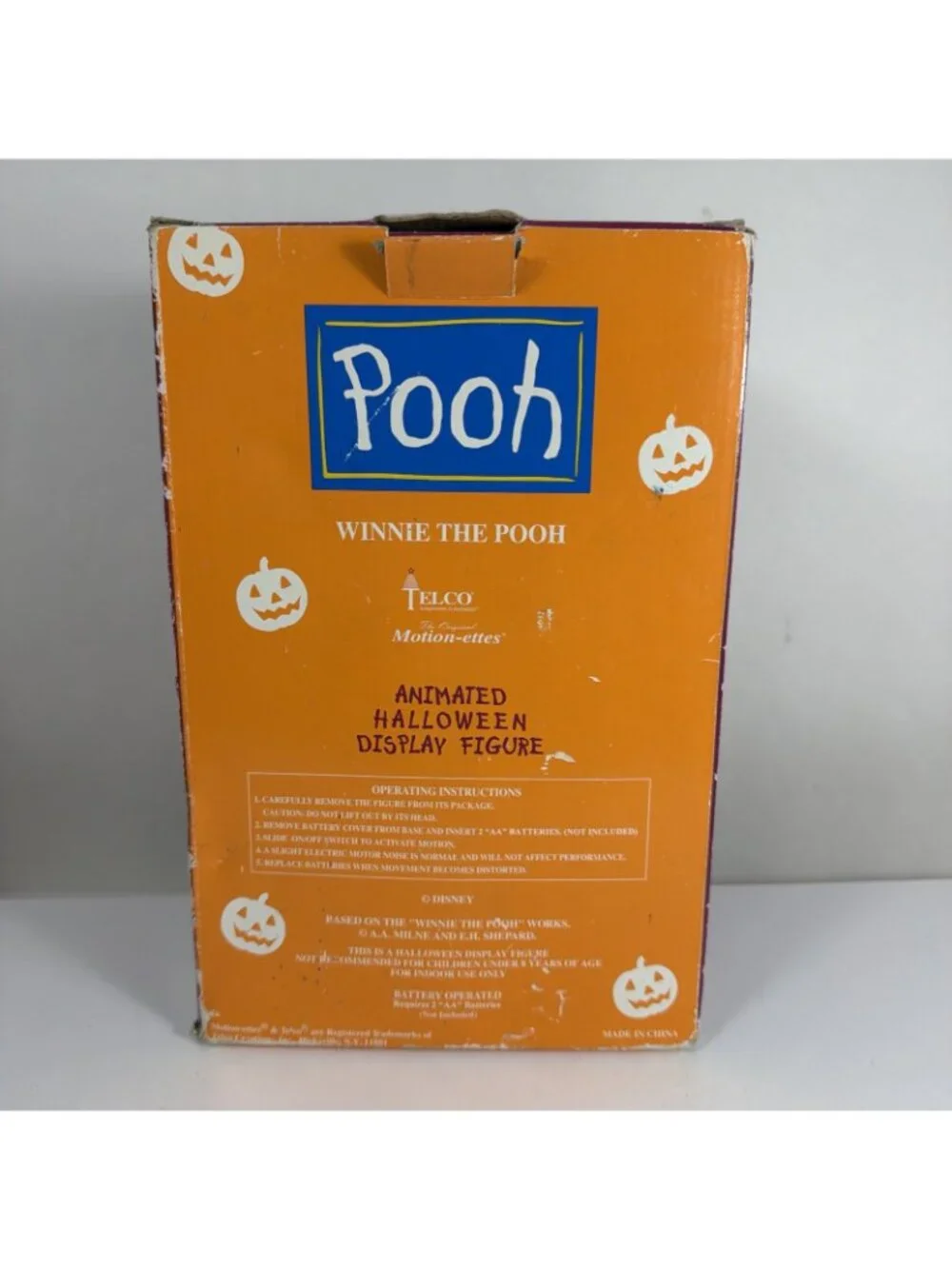 Winnie The Pooh Animated Halloween Display Figure Vintage 90s Disney Decoration